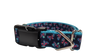 Pink and Blue Butterflies Nylon Dog Collar