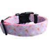Ice Cream Pink Nylon Dog Collar MD, LG, XL, Leash