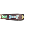 Patterned Bones Nylon Dog Collar