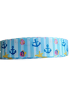 Anchors and Fish Nylon Dog Collar