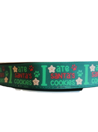 I ate Santa's Cookies Nylon Dog Collar, Leash
