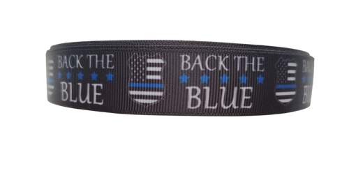 Back the Blue Nylon Dog Collar