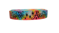 Asshole Rainbow Nylon Dog Collar