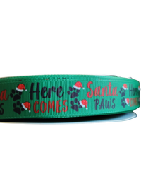 Here Comes Santa Paws Nylon Dog Collar, Leash
