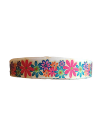 Bright Flowers Nylon Dog Collar