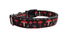 Red Mushrooms Nylon Dog Collar