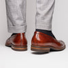 15-400-CGN ROMA Hand Burnished Calfskin Penny Loafer Cognac