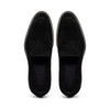 16-657-BLK ROMA Italian Suede Penny Loafers Black