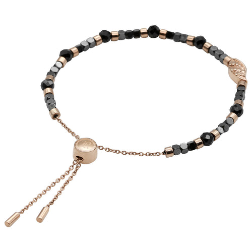Rose Gold Spinel Wing Adjustable Pull Chain Bracelet