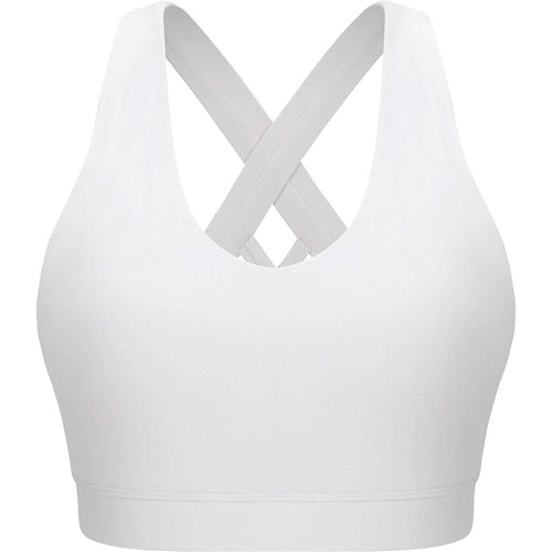 RUNNING GIRL Criss-Cross Back Padded Strappy Sports Bra