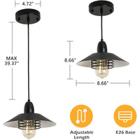 Rustic Adjustable Metal Vintage Pendant Lights for Indoor Spaces