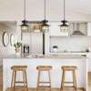 Rustic Black Pendant Light for Island with Adjustable Cage Design