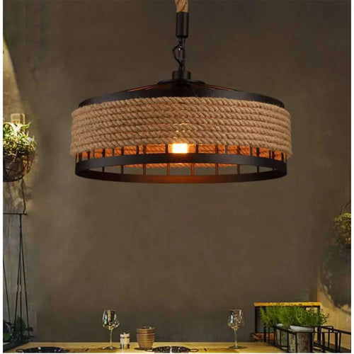 Rustic Hemp Rope Chandelier for Cozy Living Rooms and Dining Areas
