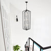 Rustic Modern Hanging Light Living Room with 12 Bulbs and Silver Finish
