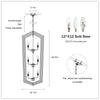 Rustic Modern Hanging Light Living Room with 12 Bulbs and Silver Finish