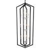 Rustic Modern Hanging Light Living Room with 12 Bulbs and Silver Finish