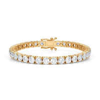 12.50 CTW D VS Round Lab Grown Diamond 7.5" Tennis Bracelet 14k Yellow Gold