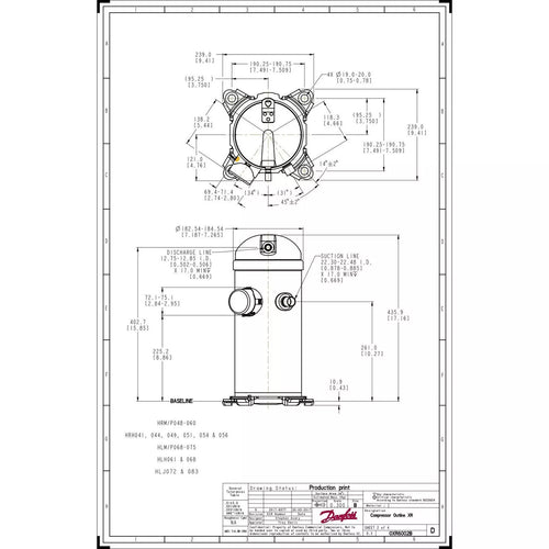 Low Price for All Low Price for All Danfoss HRH056U1LP6 Scroll Compressor