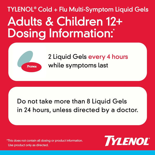 Tylenol Cold & Flu Multi-Symptom Liquid Gels – Daytime – 24 Count