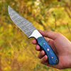 Custom Handmade Damascus Steel Skinning Blade - 4.5"