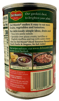 Del Monte Diced Tomatoes No Salt Added – 14.5 oz Can