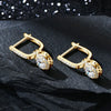 S925 Sterling Silver 0.5ct Moissanite Dangle Hoop Earrings for Women