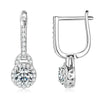 S925 Sterling Silver 0.5ct Moissanite Dangle Hoop Earrings for Women