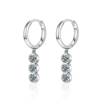 S925 Sterling Silver Moissanite Dangle Earrings Fringe Drop Studs for Women