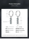 S925 Sterling Silver Moissanite Dangle Earrings Fringe Drop Studs for Women