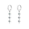 S925 Sterling Silver Moissanite Dangle Earrings Fringe Drop Studs for Women