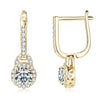 S925 Sterling Silver 0.5ct Moissanite Dangle Hoop Earrings for Women