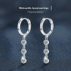 S925 Sterling Silver Moissanite Dangle Earrings Fringe Drop Studs for Women