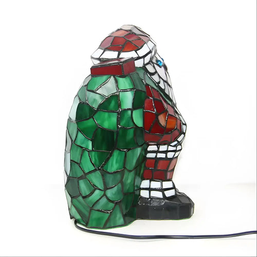 Santa Standing Tiffany-Inspired Lamp Glass Tabletop