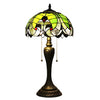 Tiffany-Inspired Lamp with Sea Green Glasswork