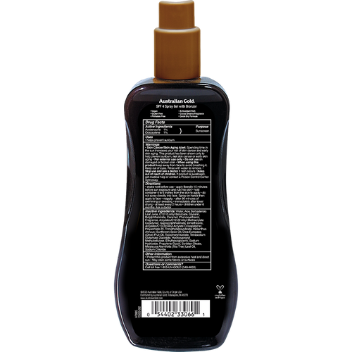 Australian Gold SPF 4 Spray Gel Bronzer 8 fl oz
