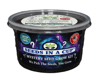 Mystery Plant Grow Kit — Surprise Seeds in a Cup® with Premium Soil, Non‑GMO Seeds, Dual‑Purpose Lid/Saucer, and Easy How‑to‑Grow Instructions