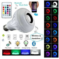 Seven-Color LED Bulb with Remote Control & Wireless Audio