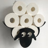 Sheep Toilet Paper Roll Holder Bathroom Wall Mounted Loo Rolls Storage Metal Rack Mount Hold Up 7 Rolls Novelty Animal Decorative Toilet Paper Holders Tissue Paper Storage Stand Wall Mount Iron Tissue Basket Sheep Art Decoration Bathroom House Office