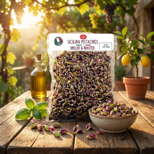Gusto Etna Certified Sicilian Pistachios from Bronte – Raw, Shelled, Unsalted, 250g / 8.8 oz