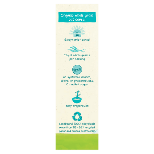 Holle Organic Whole Grain Oat Cereal - 6 Pack