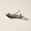 Leaf Metal Barrette Hair Clip | Silver