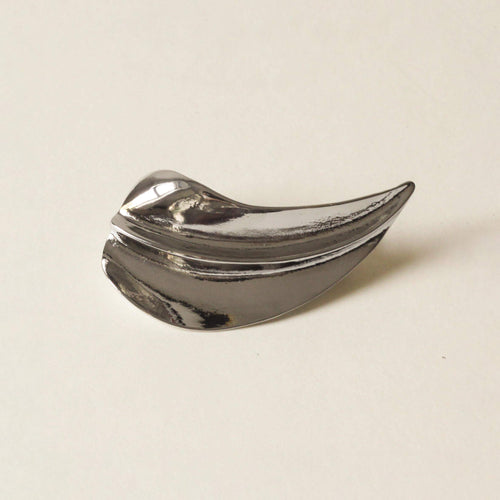 Leaf Metal Barrette Hair Clip | Silver