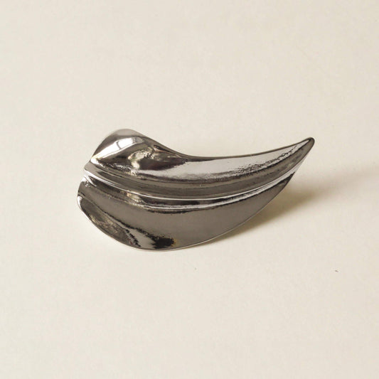 Leaf Metal Barrette Hair Clip | Silver
