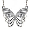Silver Plated Butterfly Pendant Necklace For Women Elegant