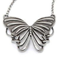 Silver Plated Butterfly Pendant Necklace For Women Elegant