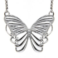 Silver Plated Butterfly Pendant Necklace For Women Elegant
