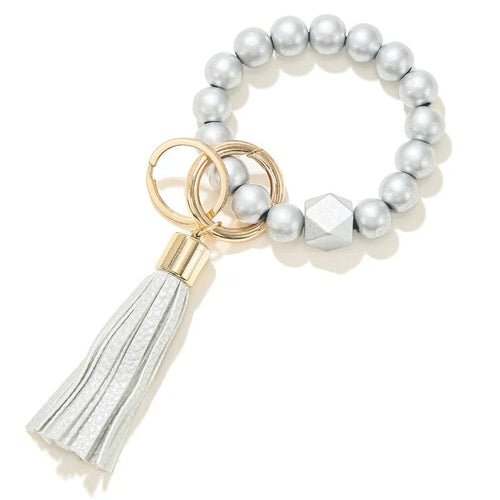 Silver Wristlet Keychain Bracelet