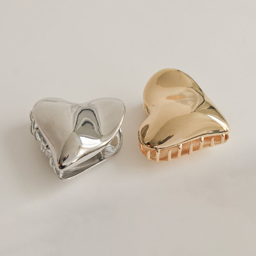 Heart-Shaped Hair Claw Clip | Gold