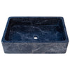 Natural Stone Sirius Black Marble Rectangular Above Vanity Bathroom Sink Polished