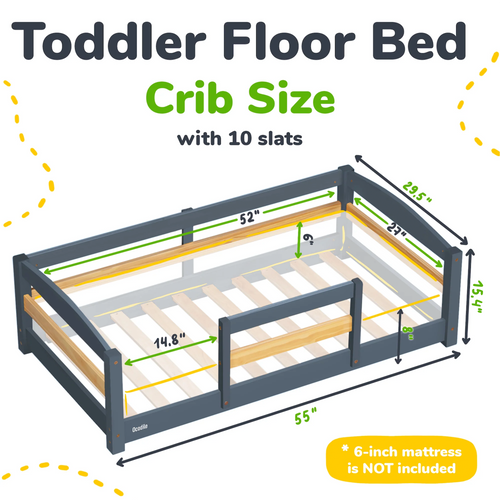 Floor Bed - Crib Size Ocodile.com